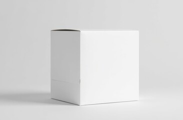 Mockup for business: blank white cardboard box for products on white background. Universal packaging for selling and advertising products