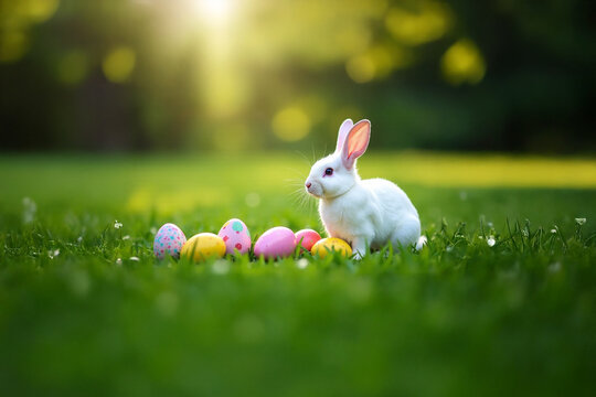 easter bunny and easter eggs 2025