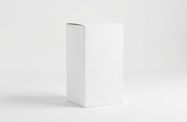 Mockup for business: blank white cardboard box for products on white background. Universal packaging for selling and advertising products