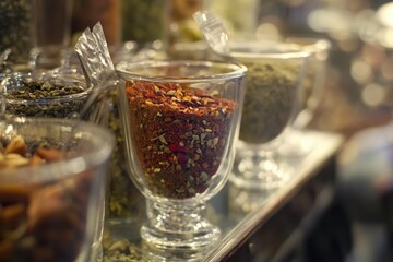 A table filled with various types of food, ideal for editorial use or as a reference image