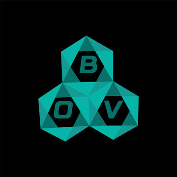 BOV creative minimalist letter logo. BOV unique vector initials alphabet letter logo design