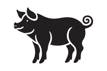 Pig silhouette vector art