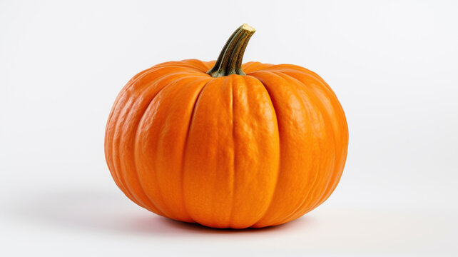 Orange Pumpkin on White Background