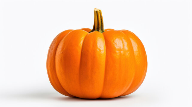Orange Pumpkin on White Background