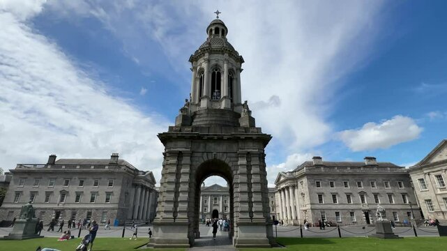 The Campanile of Trinity College in Dublin, Ireland