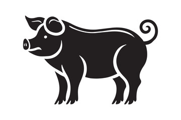 Pig silhouette vector art