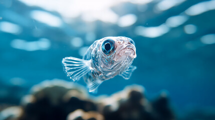 Obraz premium Colorful fish swimming gracefully in a vibrant underwater environment