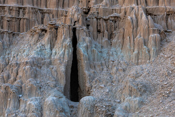 Spectacular view of the volcanic clay formations at Cathedral Gorge State Park, Nevada