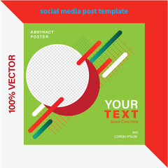 Modern abstract brochure design for social media 