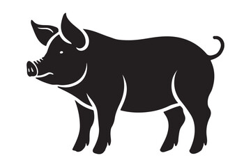 Pig silhouette vector art