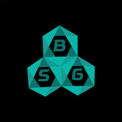 BSG creative minimalist letter logo. BSG unique vector initials alphabet letter logo design