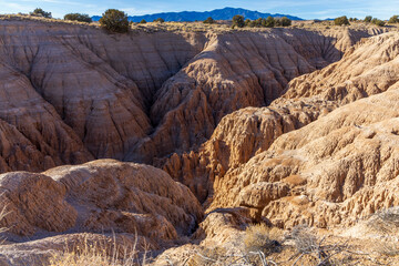 Spectacular view of the volcanic clay formations at Cathedral Gorge State Park, Nevada