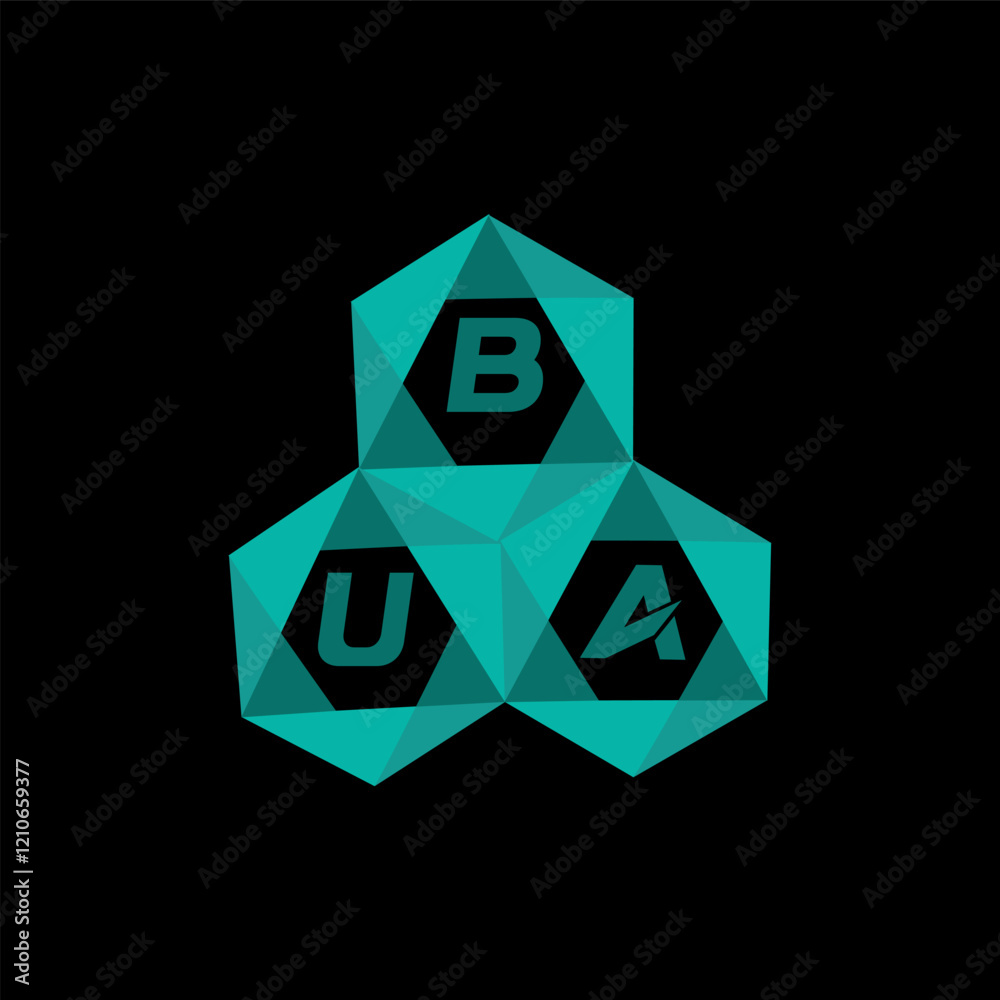 Fototapete webbua creative minimalist letter logo. bua unique vector initials alphabet letter logo designbua cr