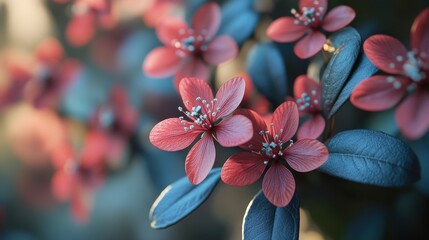 A close-up view of a colorful bouquet of red flowers, great for decorating or design