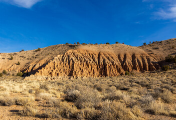 Spectacular view of the volcanic clay formations at Cathedral Gorge State Park, Nevada
