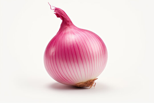 Pink Onion Isolated on White