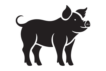 Pig silhouette vector art