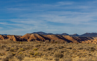 Spectacular view of the volcanic clay formations at Cathedral Gorge State Park, Nevada