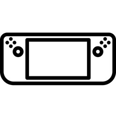 handheld game console icon in outline style © dedy