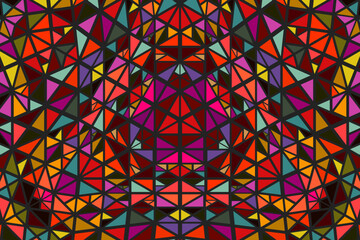 Geometrical dynamic radial pattern mosaic web background