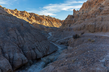 Spectacular view of the volcanic clay formations at Cathedral Gorge State Park, Nevada