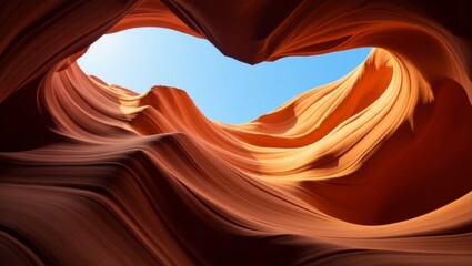 Majestic antelope canyon sunlit landscape