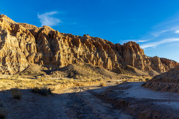 Spectacular view of the volcanic clay formations at Cathedral Gorge State Park, Nevada