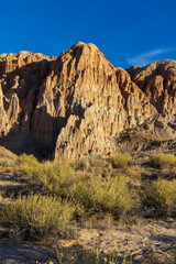 Spectacular view of the volcanic clay formations at Cathedral Gorge State Park, Nevada