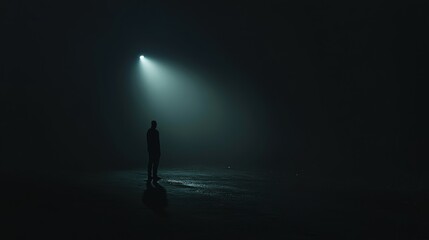 Man With A Haunting Presence In The Darkness