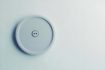 A simple, clean badge pin button mockup on a white background, perfect for displaying logos, designs, or brand identity.