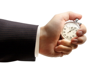 Stopwatch in male hand