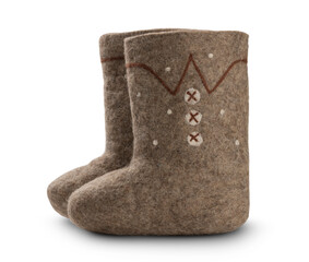 Valenki isolated on white background