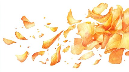 Fototapeta premium Crunchy potato chips on a plate