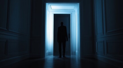 Mysterious Doorway Opening Into Darkness