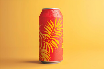 A soda packaging can mockup design featuring dynamic visuals to showcase beverage branding.