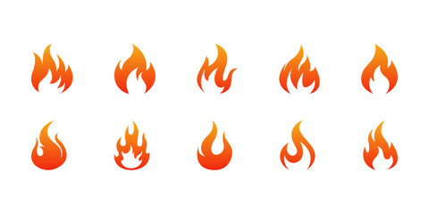 vector fire logo premium template bundle