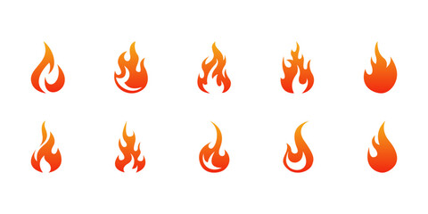vector fire logo premium template bundle