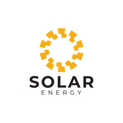 vector solar energy logo premium template