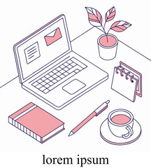 Minimal Workspace Illustration