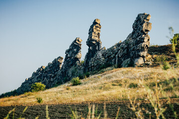 Teufelsmauer im Harz bei Thale, Sehensw&uuml;rdigkeit im Harz, Natururlaub in Deutschland