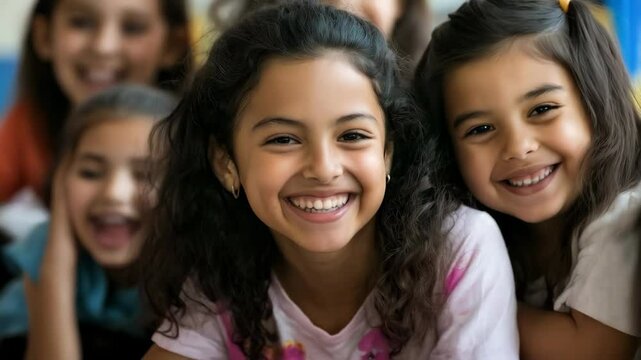 Joyful children sharing secrets and laughter