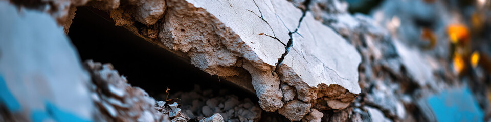 Fractured Concrete Surface with Void