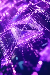 A close-up shot of a computer processor on a purple background, great for technology or electronics-related designs