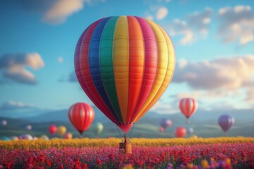 Naklejka premium Take photos of balloons from unusual angles to see their texture and brightness.