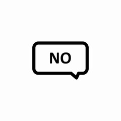 negative answer icon sign vector