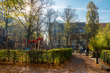 late summer in Berlin on the playground