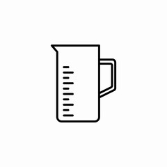 tall measuring cup icon sign vector
