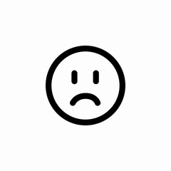 unhappy mood icon sign vector