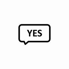 yes answer icon sign vector