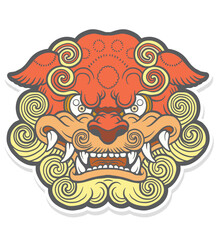 Art & Illustration foo dog ancient creature animal vector
